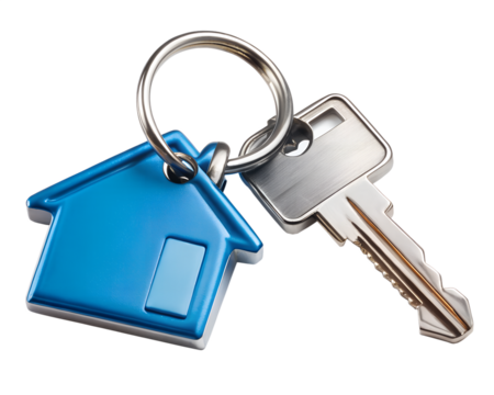 key with house isolated on white background. PNG Transparent file type with high definition quality And vibrant color grading Available. - Powered by Adobe