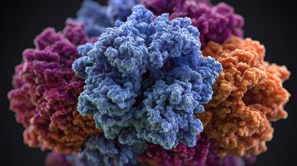 Naklejka premium colorful protein complex structure