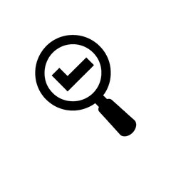 Magnifying Glass with Check Mark Icon