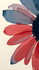 Minimal Ink Wash Daisy
