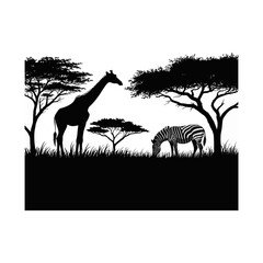 Safari Animal Silhouette