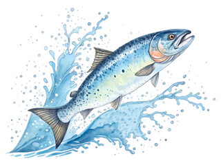 Fototapeta premium fish on a hook isolated on white background. PNG Transparent file type with high definition quality And vibrant color grading Available.