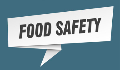 food safety banner. food safety speech bubble, label, sticker, sign template
