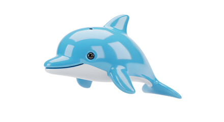 Fototapeta premium Blue Dolphin Figure