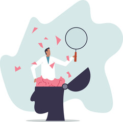 Amnesia losing memory, brain dementia, alzheimer disease, mental illness, thinking or remember disorder, psychology or anxiety.about a man and his life.