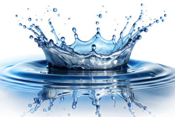 blue water splash isolated on white background. PNG Transparent file type with high definition quality And vibrant color grading Available.