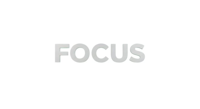 Stay focused and motivated with this bold word art, perfect for business presentations, creative projects, or inspirational campaigns to boost productivity