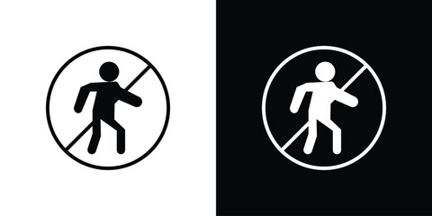 No entry sign pack. vector glyph flat icons