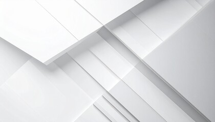 White geometric shapes abstract background