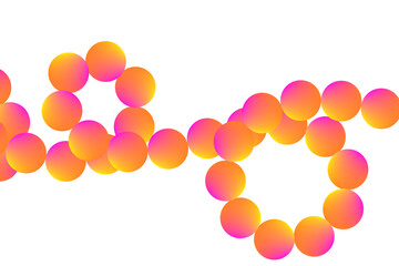 Gradient circles pattern in pink and orange tones for abstract background, poster, banner, decoration, and modern graphic design projects