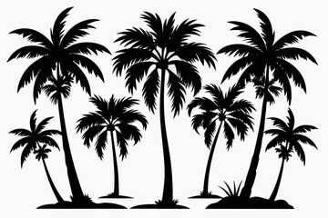 palm trees silhouettes