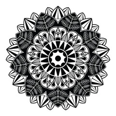 Mandala art decorative circular floral pattern design isolated vector illustration