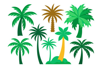 set of palm trees