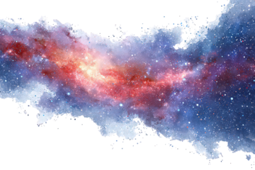 Red And Blue Nebula Cosmic Cloud