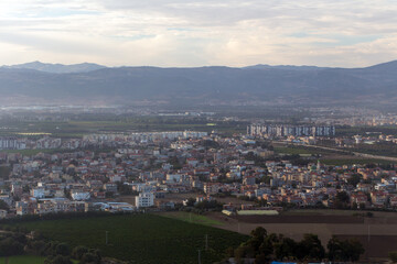 Aerial view of the suburbs of Algiers. Republic of Algeria
