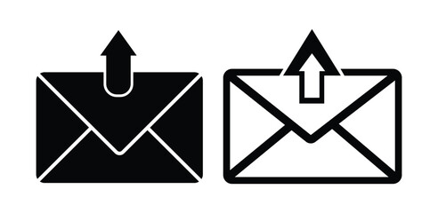 Email Envelope Icon set. mail icon, email icon vector. E-mail icon. Envelope illustration.