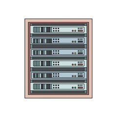 Server Rack with Multiple Units