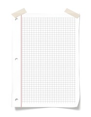 Minimalistisches Block Blatt Kariert mit grauen K&auml;stchenlinien