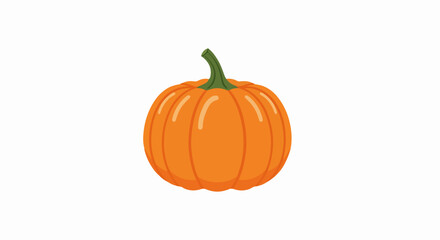 Isolated pumpkin with orange color on plain background. Fresh pumpkin harvest, perfect for fall decorations and thanksgiving, adds festive touch.
