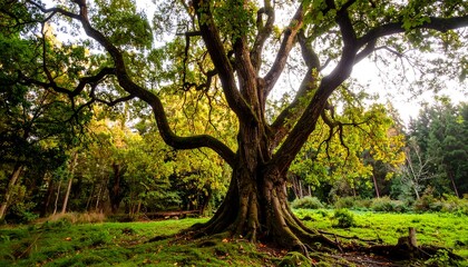Majestic tree in autumnal forest (1)