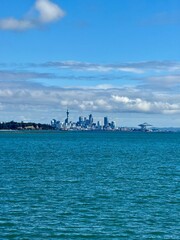 Fototapeta premium View of city of Auckland from the water