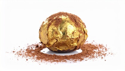 chocolate egg on white background