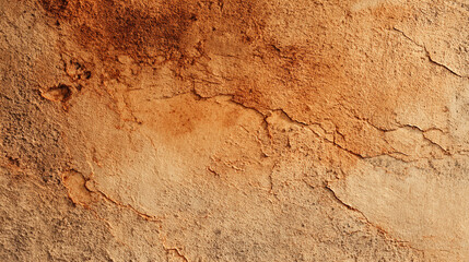Textured brown wall with cracks and discoloration showing age and weathering