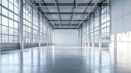 Empty modern warehouse
