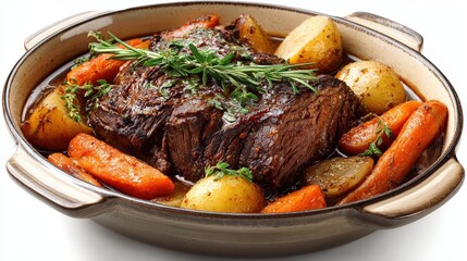 Delicious Slow Cooked Pot Roast with Fresh Herbs