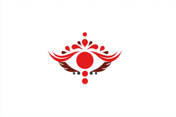 Minimal vector design of Durga Mata’s symbolic eye and third eye.
