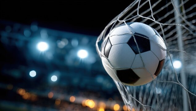 Goal! The culmination of skill and strategy, a soccer ball nestled in the net, a moment of victory in a stadium of anticipation. 