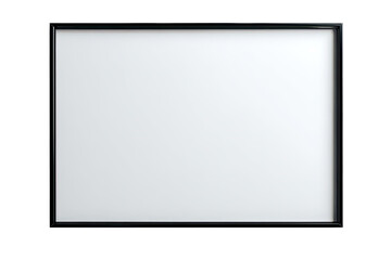 Blank white surface in black frame