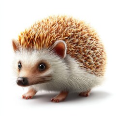 Obraz premium A small brown and white hedgehog