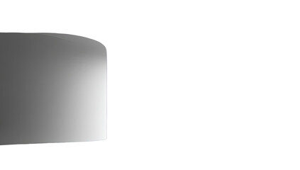 Gray rectangular shape, curved edges, on black background