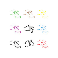 Blood Test Icon Set – Finger Prick, Sample Collection & Glucose Monitoring Vector Symbols