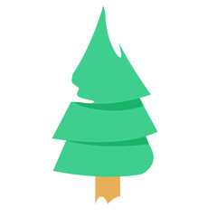 christmas snow tree vector illustration