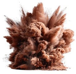 Exploding brown powder