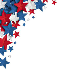 Patriotic starburst corner design