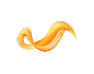Abstract, flowing, orange shape