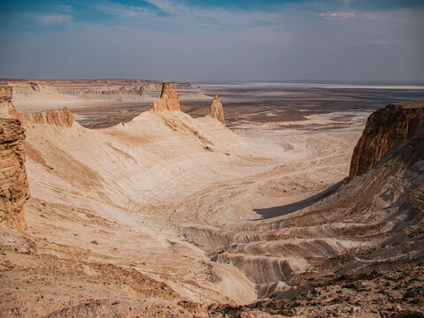 Felsformation Boszhira im Ustyurt Plateau, Region Mangghystau, Kasachstan