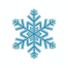 Detailed Blue Snowflake Design