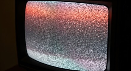 Retro Television Static Noise, Vintage TV Screen Glitch
