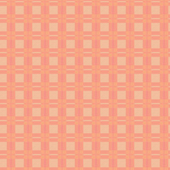 Seamless geometric pattern with coral and beige squares
