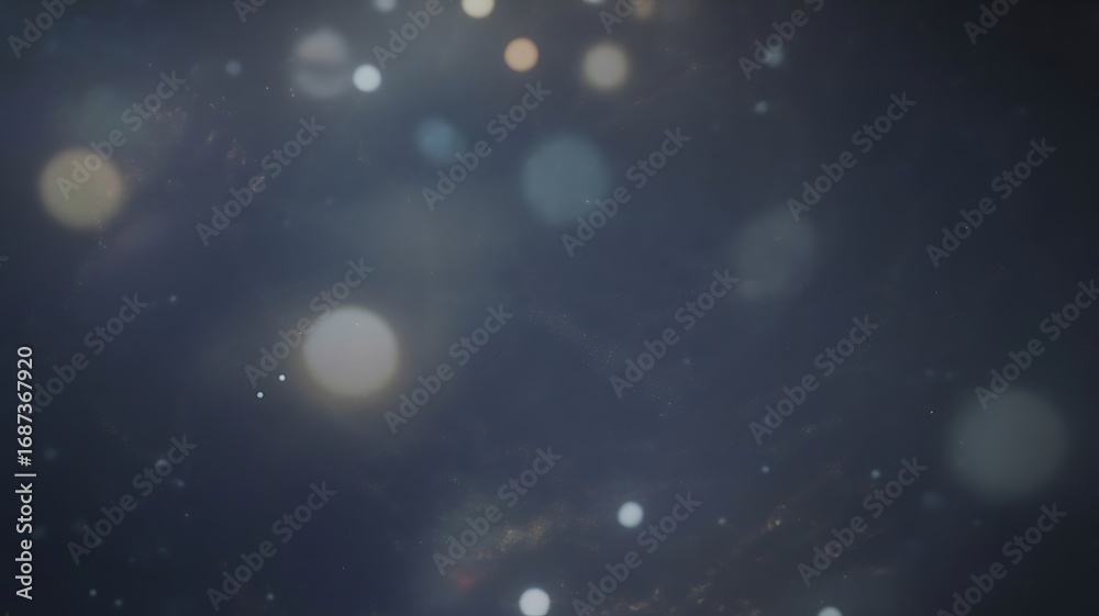 Wall mural abstract dark background with blurred lights and bokeh effect for design