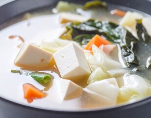 具沢山の豆腐の味噌汁