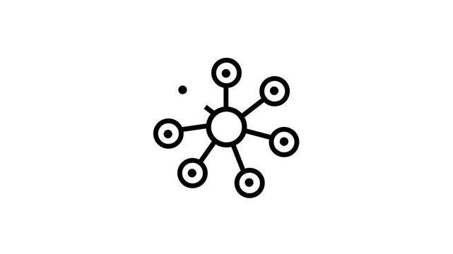 Network system, network connections with people icons and man icon animation. - Powered by Adobe
