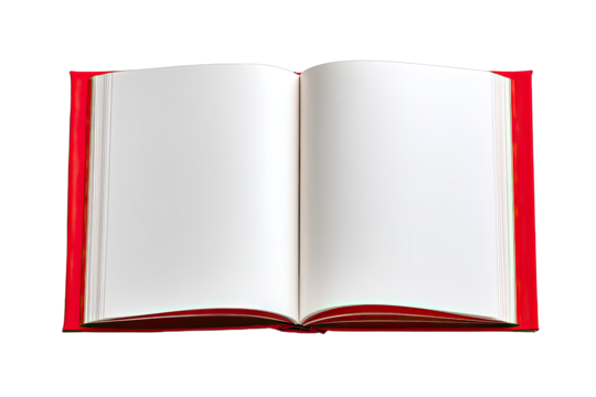 Open book with blank pages