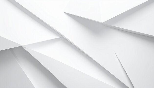 Abstract white geometric shapes background