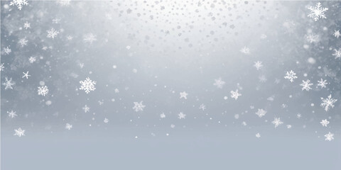 Abstract blue winter holiday background with shimmering snowflakes and silver decorations