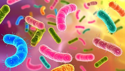 Colorful bacteria illustration (2)